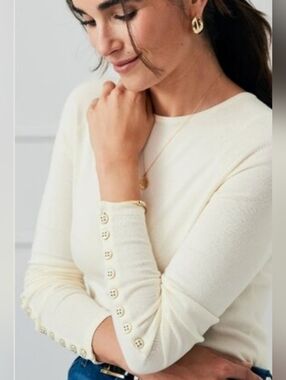 j mclaughlin Jamey Sweater Size XS Ivory Cotton Modal